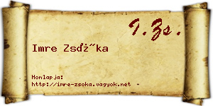 Imre Zsóka névjegykártya